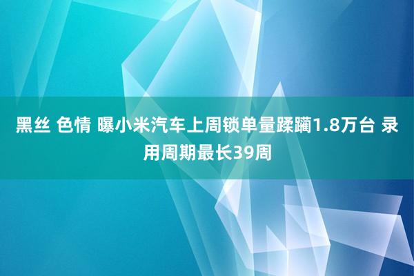 黑丝 色情 曝小米汽车上周锁单量蹂躏1.8万台 录用周期最长39周